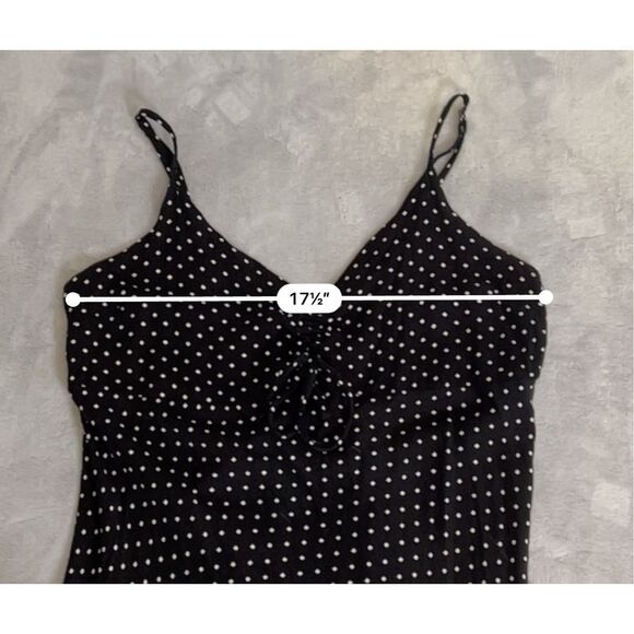 Women’s Black w/ white polka dots maxi Dress XL - Picture 7 of 10